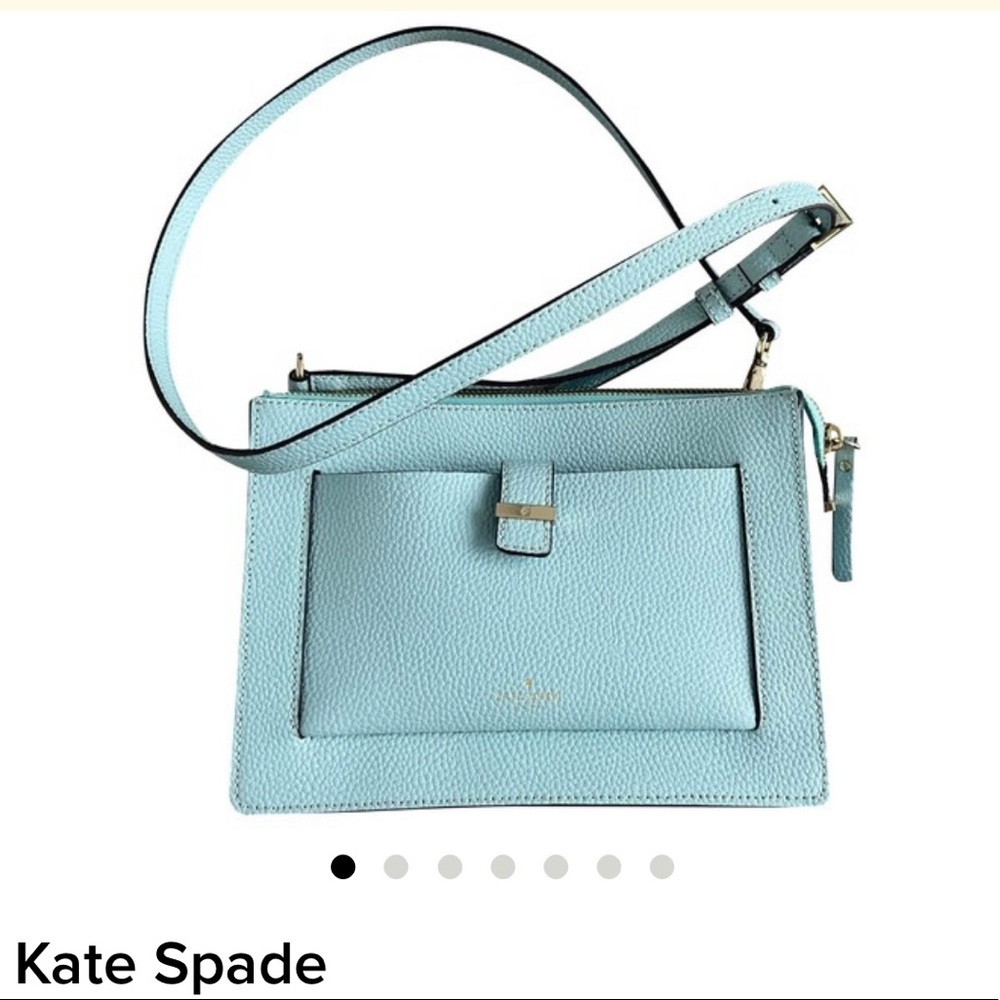Kate Spade light blue crossbody bag.